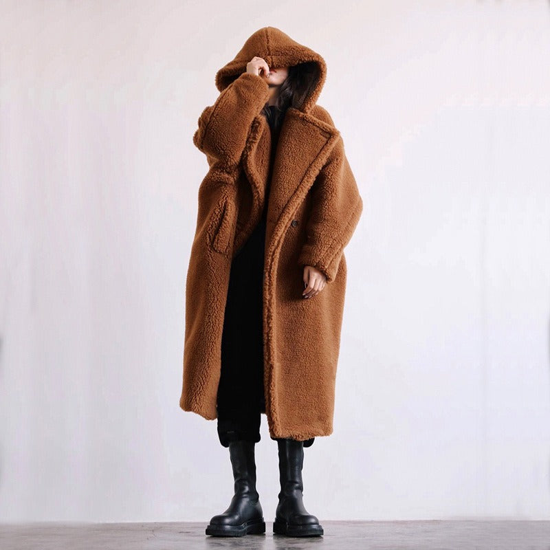 Casual faux fur women's coat