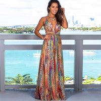 Women's Boho Floral Long Dress