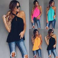 Aayiliyaa Fashions Summer Sleeveless Backless Casual Tank Tops