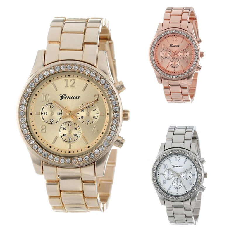 New Geneva classic luxury rhinestone ladies watch