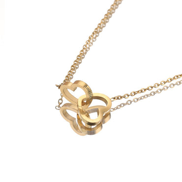 Stainless steel 18k gold plated necklace