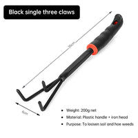 Black plastic handle garden tool