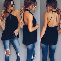 Aayiliyaa Fashions Summer Sleeveless Backless Casual Tank Tops