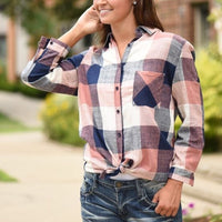 Long sleeve casual blouse