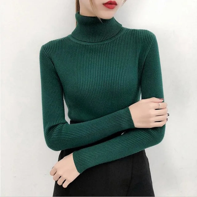 Elegant Turtleneck Women's Sweater