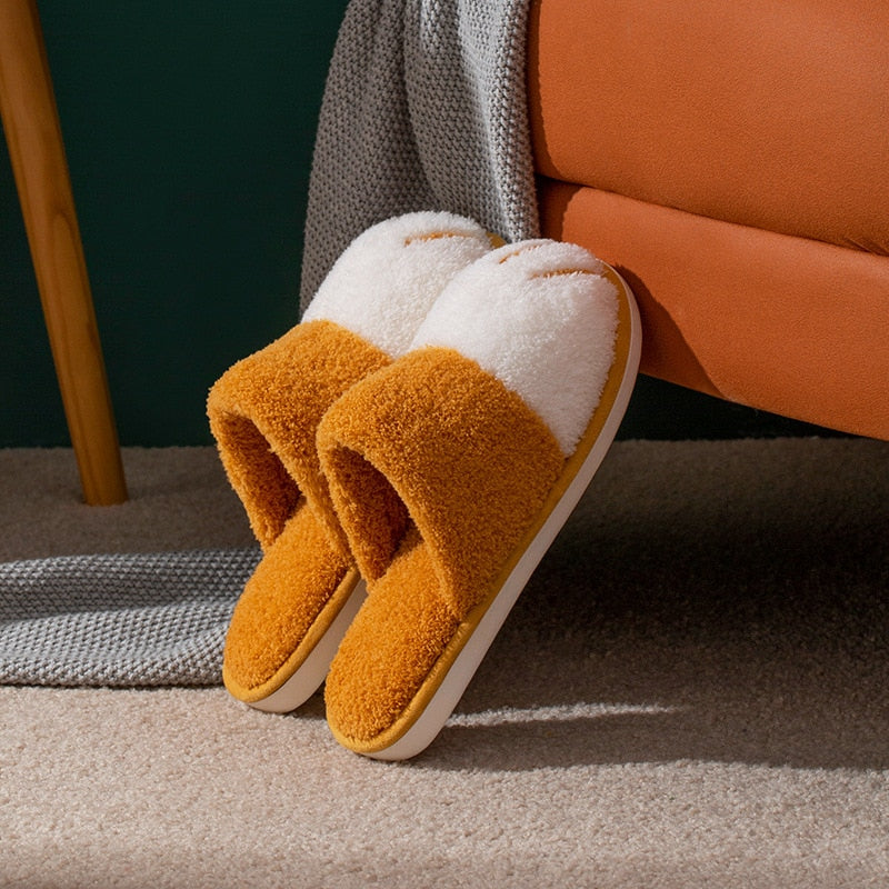 Winter Warm Fur Slippers for indoor