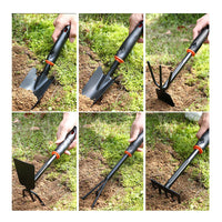 Black plastic handle garden tool