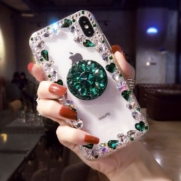 Diamond 3D Bracket Transparent Phone Case