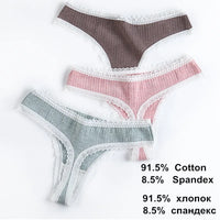 3 Pcs Women Panties G-String Underwear