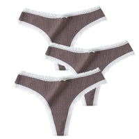 3 Pcs Women Panties G-String Underwear