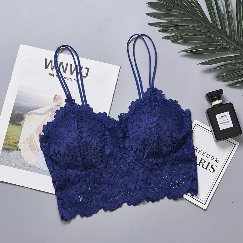 Newly arrived women push up wireless lace bra