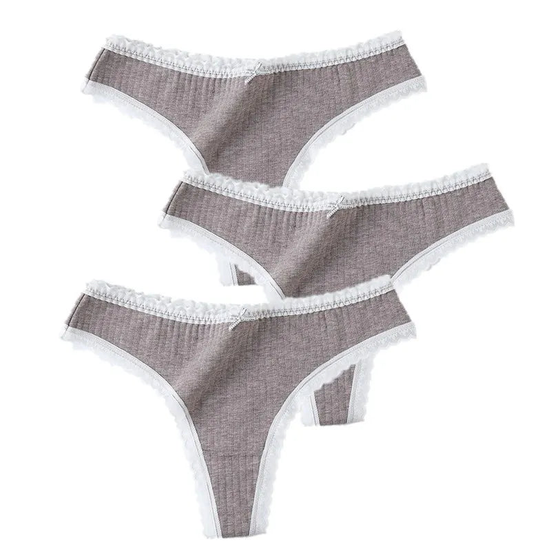 3 Pcs Women Panties G-String Underwear