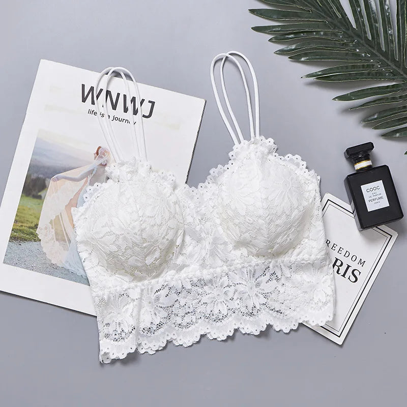 Newly arrived women push up wireless lace bra