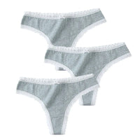 3 Pcs Women Panties G-String Underwear