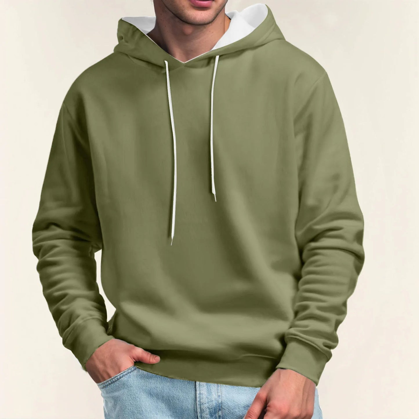 Casual Solid Color Men Hoodie