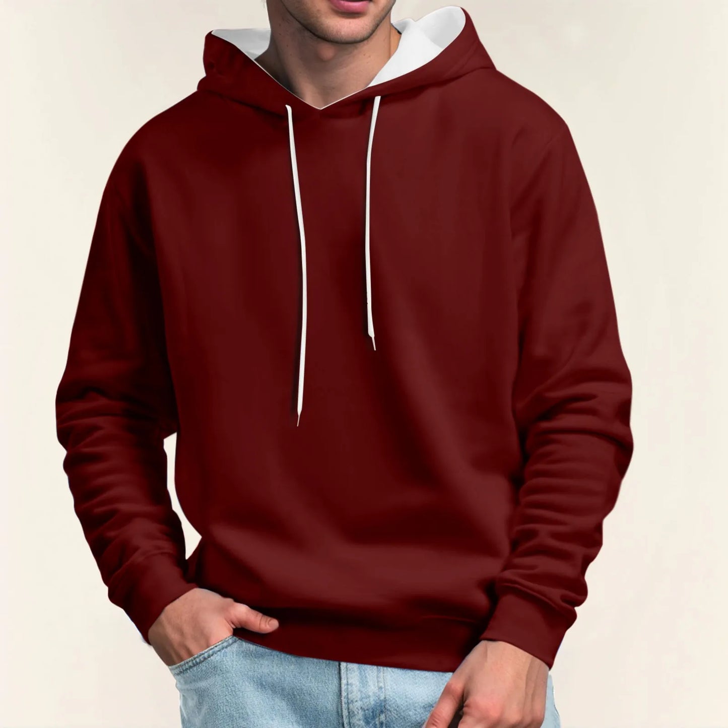 Casual Solid Color Men Hoodie