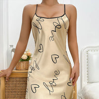 Ice Silk  Sleeveless Short Thin Nightdress