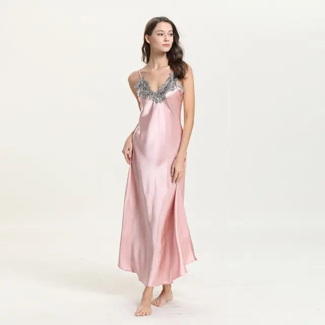 Nightdress Lace Satin Nightgowns